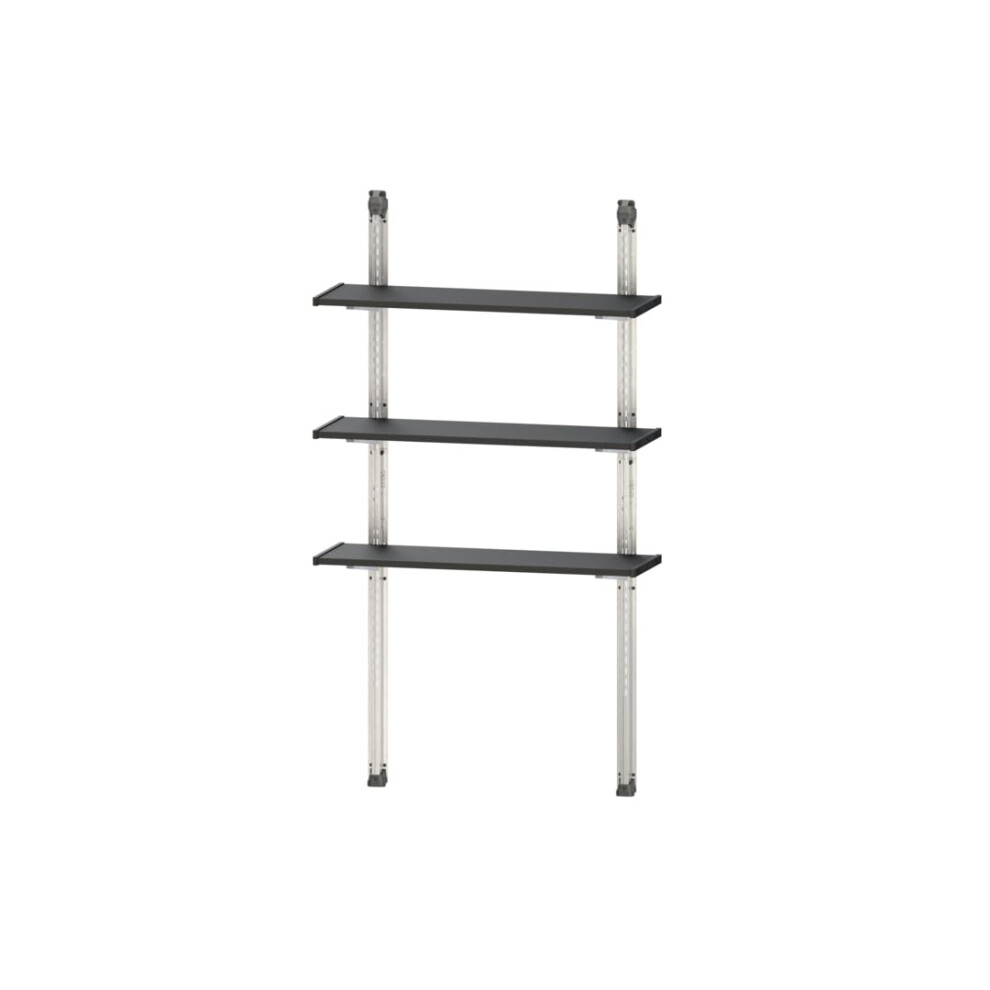 Keter Shelving for Garden Shed 100 cm, Made of Metal, 3 Shelves Adjustable in Height, Maximum Load 30 kg per Shelf, Compatible with Sheds, 70 x 30 cm