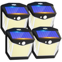 Solar Security Lights Outdoor Garden: 238 LED Solar Powered Outside Light 3 Modes Motion Sensor and 270?Wide Angle IP65 Waterproof Solar Power Wall