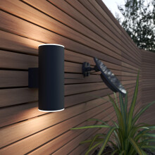SolarCentre? Chester Up and Down USB Chargeable Solar Powered Outdoor Wall Light - Powered by Leaf (Anthracite)