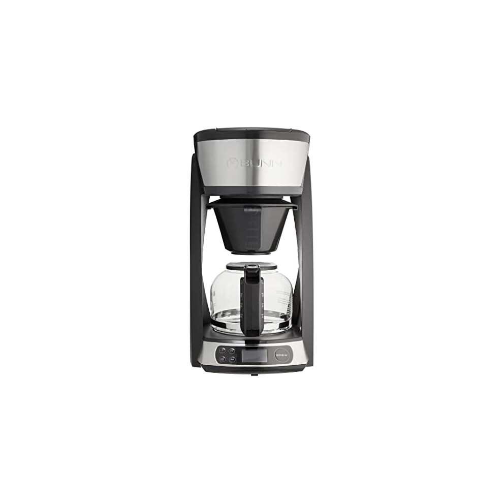 BUNN HB Heat N Brew Programmable Coffee Maker, 10 cup, Stainless Steel