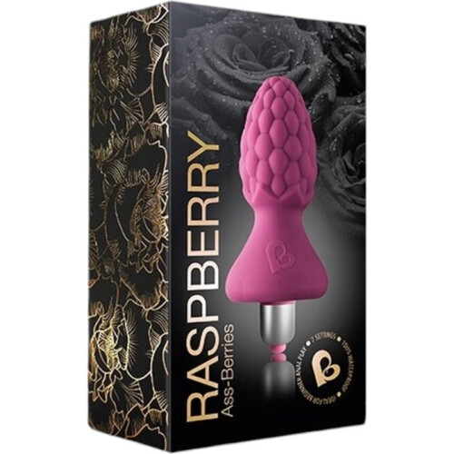 Rocks Off 7 Speed Ass-Berries Raspberry Butt Plug 2