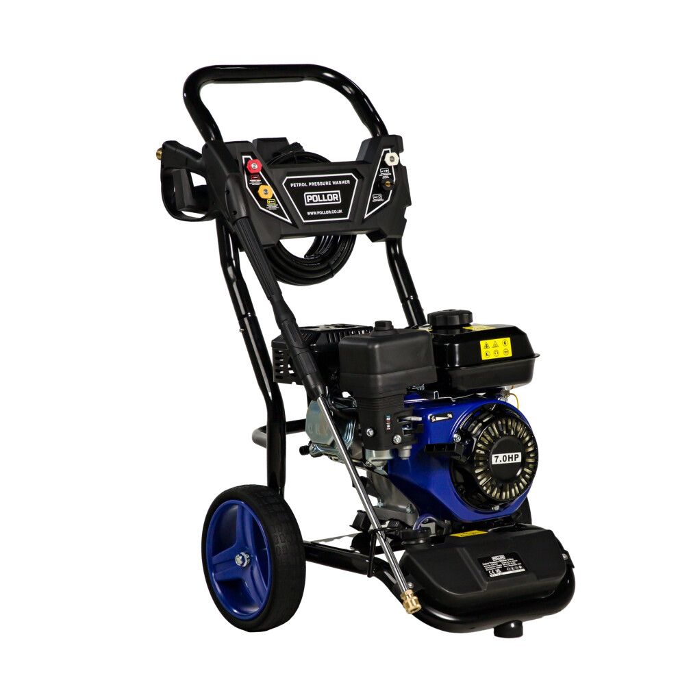POLLOR Petrol Pressure Washer 7HP 3950 PSI  Jet Wash High Power Jet