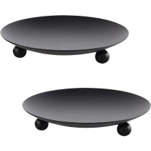(As show, One size) Candle Holders-Set of 2 Candlestick Holders for Pillar Candles Tea Light Candles Birthday Dinning Party Decorative Metal Candleholders