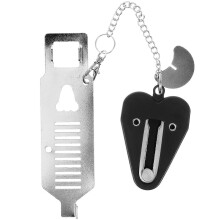 (As show, One size) Door Chain Lock Portable Door Chain Lock Latch Metal Door Security Lock for Home Hotel