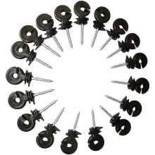 (As show, One size) 20pcs Electric Fence Insulator, Ring Insulator Spacer, Screw In Insulator Agricultural Fence Electric Fence Accessories For Wood Post Sunscreen Rain C