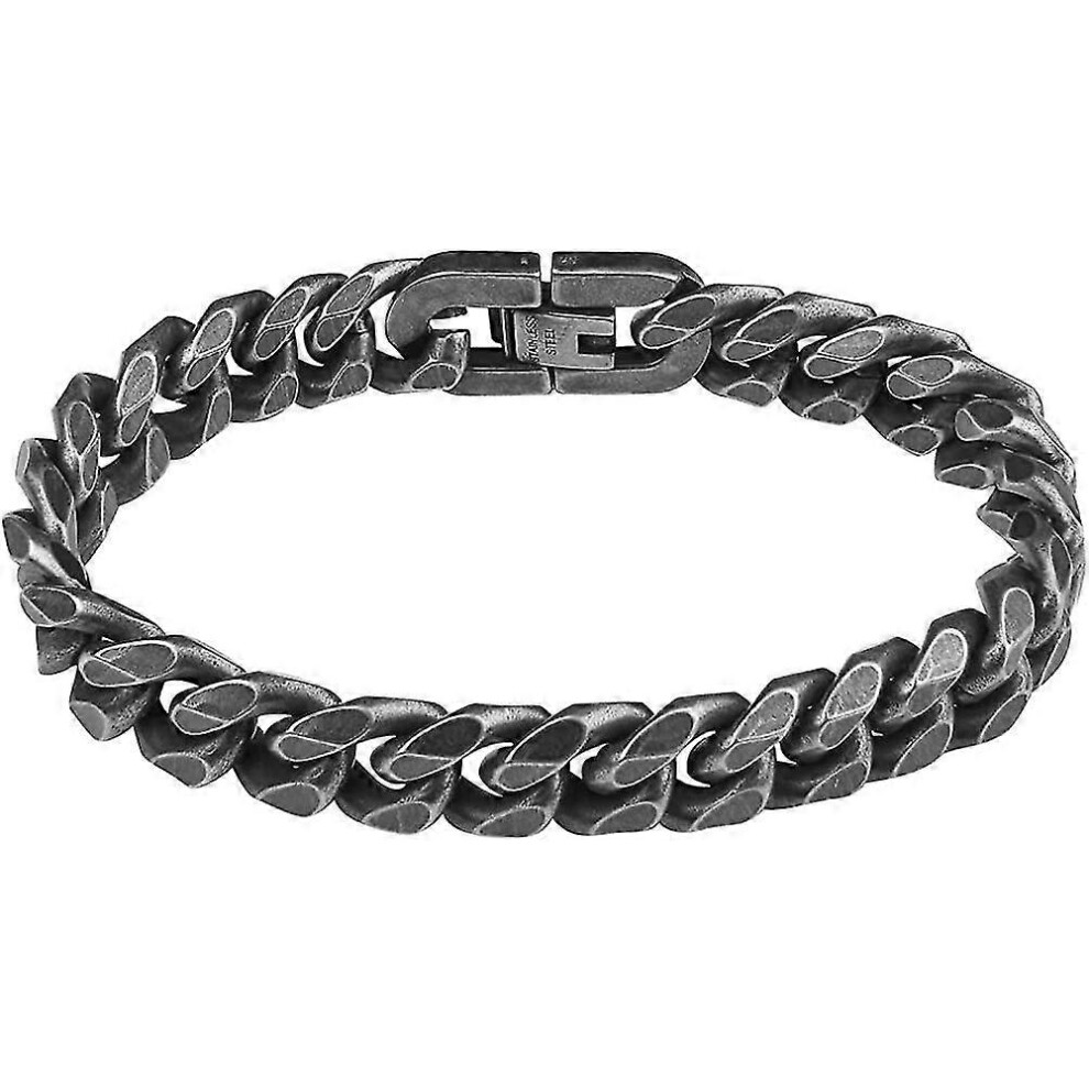 Konhill (As Show, One Size) Bracelet Men Stainless Steel. Men's Iave Curb Chain Bracelet For Men/Boys