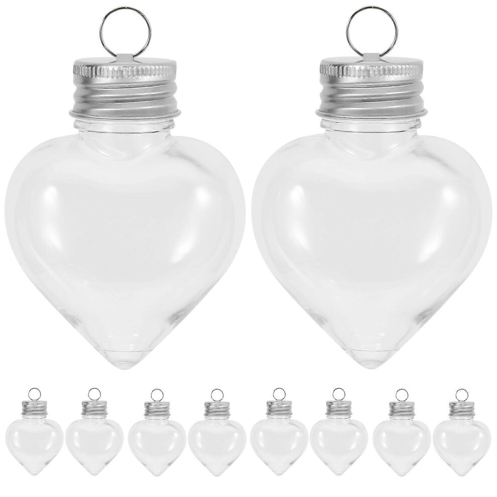 Kricely (As Show, One Size) 10Pcs Clear Plastic Candy Bottle Empty Bottle Decoration Candy Storage Holder Xmas Tree Jar