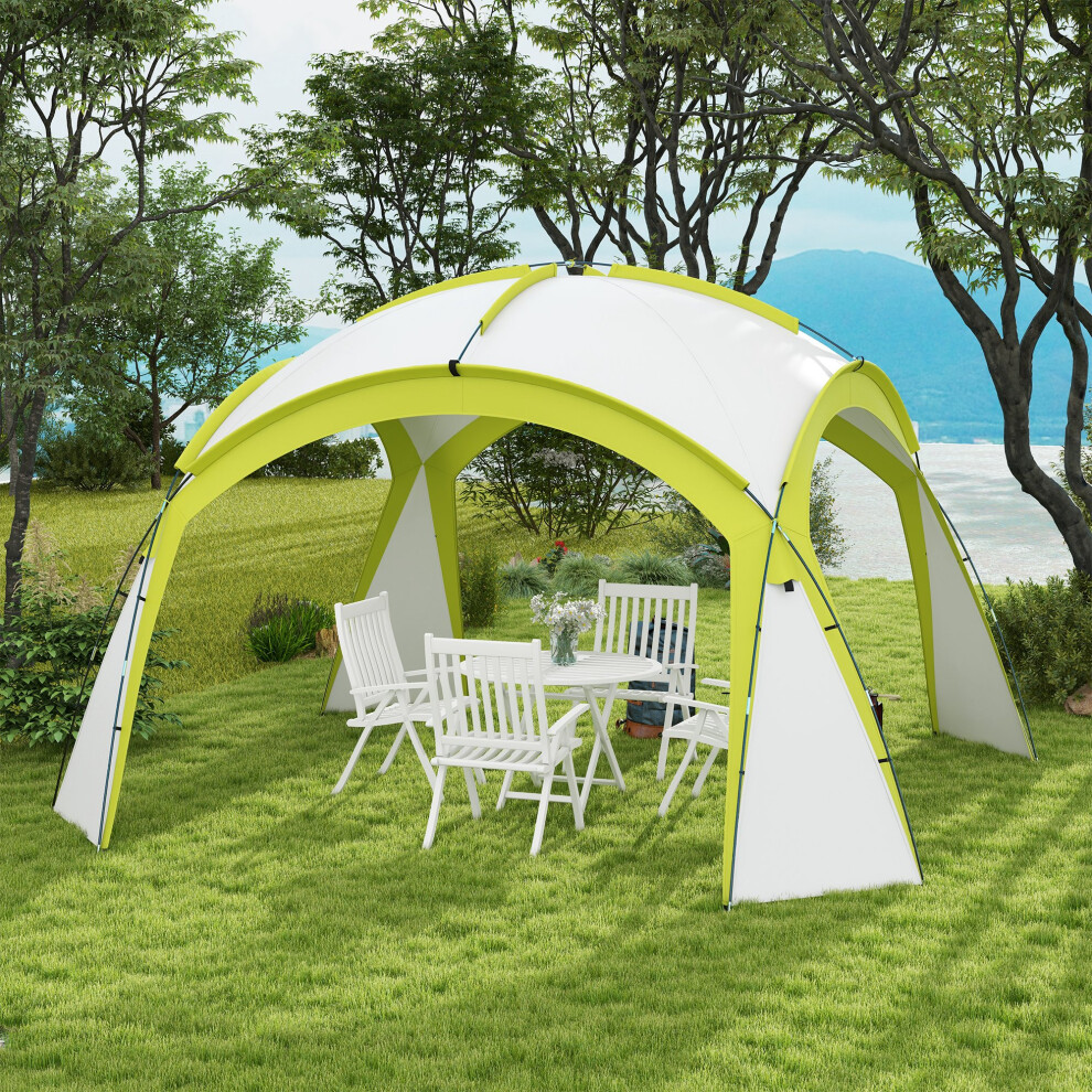 Outsunny Outdoor Gazebo Event Shelter Party Tent For Garden Green
