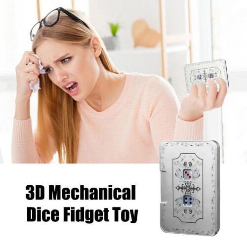 Dice Stress Relief Toy Mechanical Dice Aluminum Alloy Stress Reliever Press And Transform Spinner 2