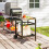 Outsunny Outsunny BBQ Trolley with Foldable Side Table, Movable Barbecue Pizza Table 8