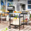 Outsunny Outsunny BBQ Trolley with Foldable Side Table, Movable Barbecue Pizza Table 5