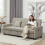Homcom HOMCOM Reversible L-Shaped Sectional Sofa Bed with Cushions, Beige 1