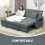Homcom HOMCOM Reversible L-Shaped Sectional Sofa Bed with Cushions, Grey 7