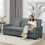 Homcom HOMCOM Reversible L-Shaped Sectional Sofa Bed with Cushions, Grey 1