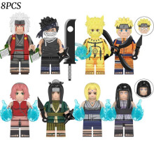 (Set)8 Stück Naruto Uzumaki Minifiguren Bauklötze Spielzeuggeschenke für Kinder Fans Schreibtischdekoration