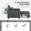Homcom (Grey) HOMCOM Convertible Single Chair Bed with Upholstered Fabric 6