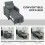 Homcom (Grey) HOMCOM Convertible Single Chair Bed with Upholstered Fabric 3