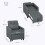 Homcom (Grey) HOMCOM Convertible Single Chair Bed with Upholstered Fabric 2