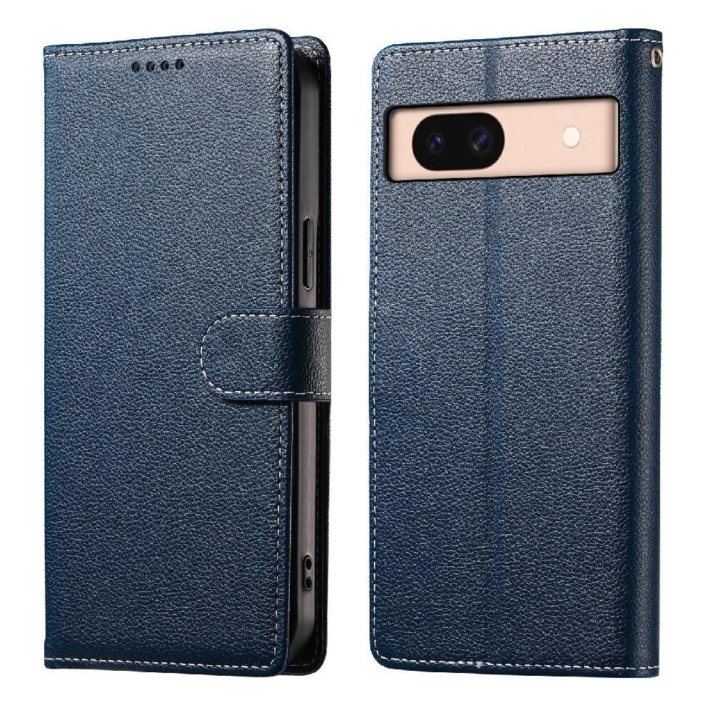 (Dark ) Case For Google Pixel 8A Daily Use Magnetic Closure Shockproof Card Slots Blue 764490297141