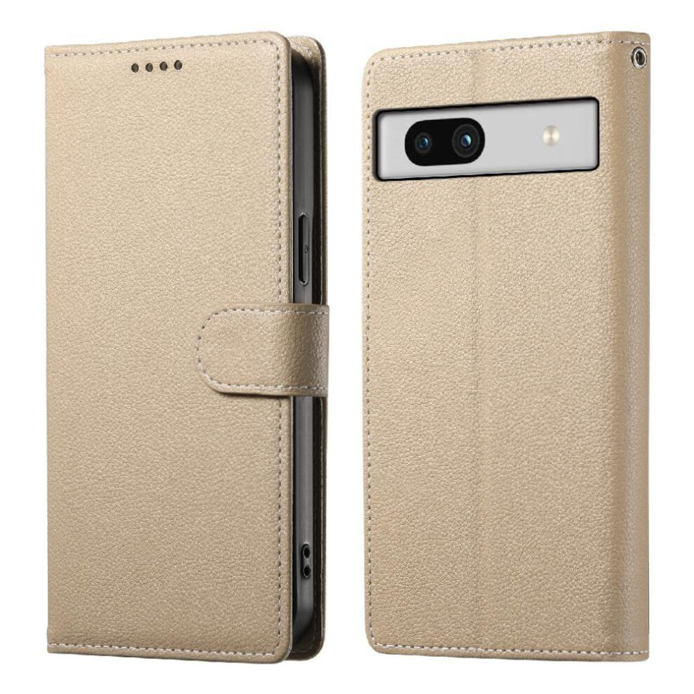 (Khaki ) Case For Google Pixel 7A Card Slots Magnetic Closure Shockproof Daily Use 764490297318