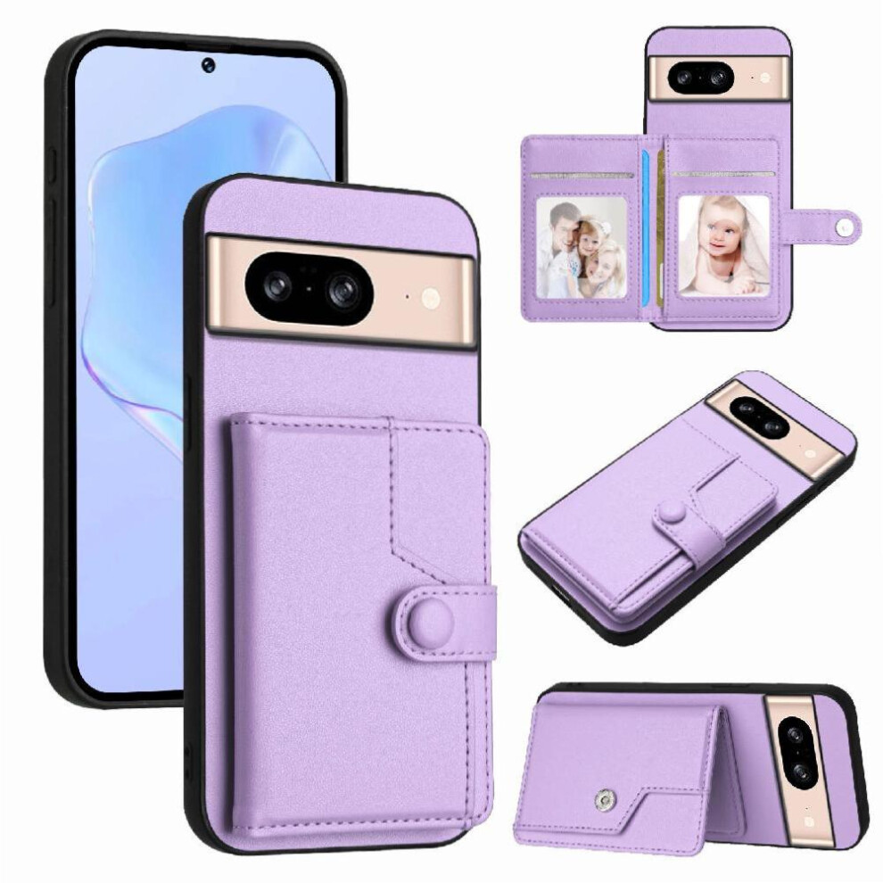 (Purple) Case For Google Pixel 8 Kickstand Function Accurate Incision High Quality Unique Purple 764490299084