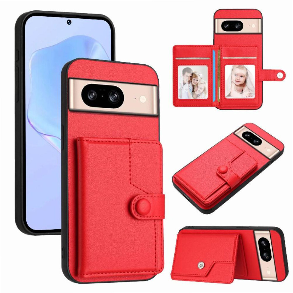 (Red) Case For Google Pixel 8 Kickstand Function Accurate Incision High Quality Unique Red 764490299053