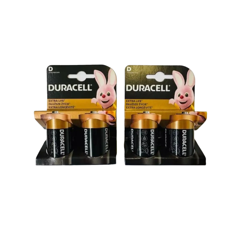 (D x 4pc) Duracell AA, AAA, D, C, 2032, 9V  (LR14 LR20 6LR61 CR2032 Variety) Batteries