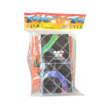 (Black)Rubiks Magic 8 Stück ABS Faltpuzzle Spielzeug Geschenk für Kinder Frühe Bildung Intelligenz