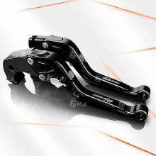 (Black-Red Button, One size) For Kawasaki Ninja 650/650r/er6n/er6f/ex6 2009-2016 Clutch Lever Brake Lever Set Adjustable Folding Handle Levers Accessories