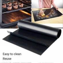 (33cmx40cm, 5pcs roll pack) Non-Stick Heavy Duty Oven Liners Set for Bottom of Electric Oven by Grill Magic - Thick, Heat Resistant Fiberglass Mat - Easy to Clean, Reduce Spills,