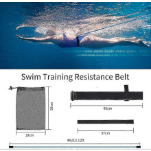 (As show, One size) Swimming Pool Adjustable Swimming Strap 4m Elastic Rope Swimming Resistance Swim