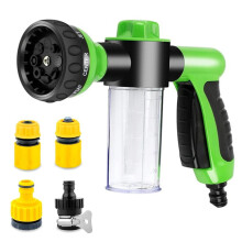 Dog Shower Sprayer 8 in 1 Pet Bath Cleaning Cat Dog Shower Gun High-pressure Hose Nozzle Foam Garden Car Animal Dog Wash Tool