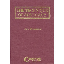 Munkman The Technique of Advocacy by Munkman John Barrister of the Mid