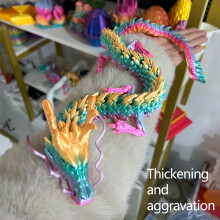 (23.62-inch-Candy Colors) Giant 23.62-inch inch big dragon, 3D printed collectible toys, perfect for holiday gifts, office home decoration dragon ornaments