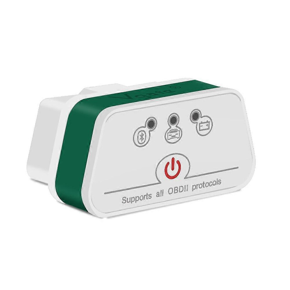 (,Green) Vgate Icar2 Bluetooth Elm327 Obd2 Code Reader For Android Obd Diagnostic Scanner Tool Elm 327 V2.2 For All Obdii Protocols White/Green 5415817135824