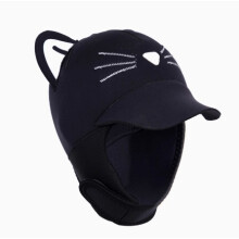 (cat3, One Size) Adult Sunscreen Ultraviolet Diving Cap Cartoon Diving Winter Swimming Snorkeling diving hood for Male and Female Children