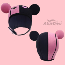 (mouse9, One Size) Adult Sunscreen Ultraviolet Diving Cap Cartoon Diving Winter Swimming Snorkeling diving hood for Male and Female Children
