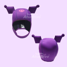 (Purple, One Size) Adult Sunscreen Ultraviolet Diving Cap Cartoon Diving Winter Swimming Snorkeling diving hood for Male and Female Children