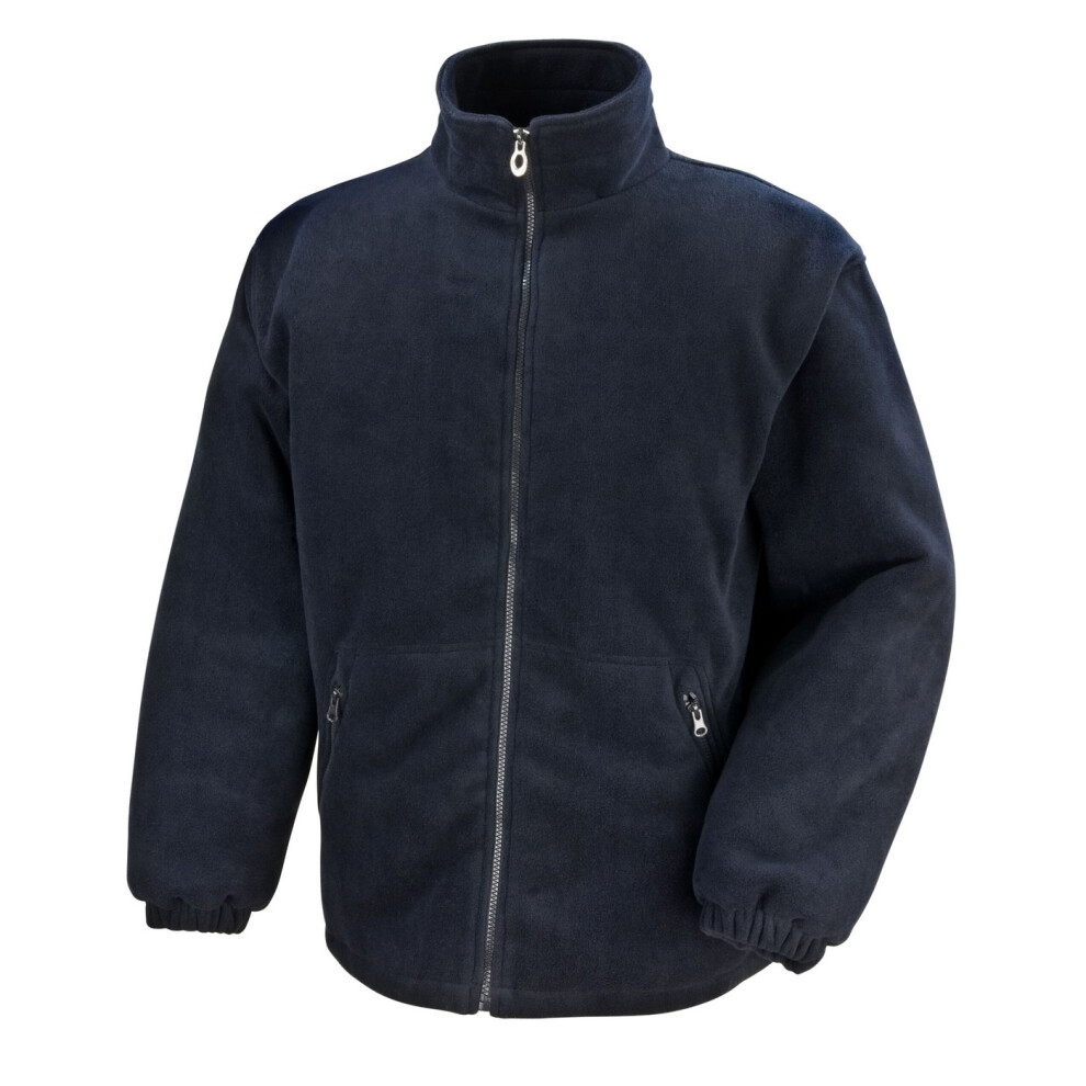 (4XL, Black) Result Core Mens Quilted Polartherm Winter Fleece Jacket