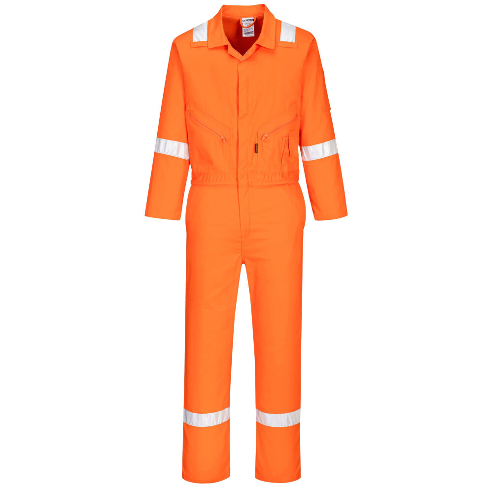 (S, Orange) Portwest Mens Iona Cotton Wear to Work Overalls