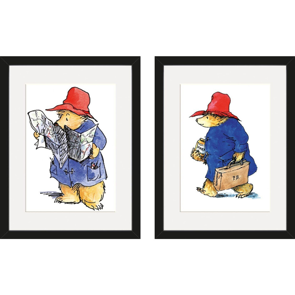 Paddington Bear Classic Paddington And Lost Bear Framed Print Set  (Pack of 2)