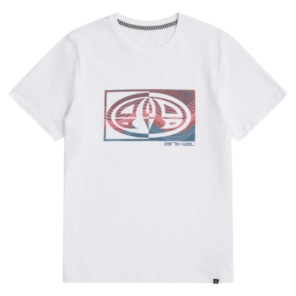 (XXL, White) Animal Mens Jacob T-Shirt