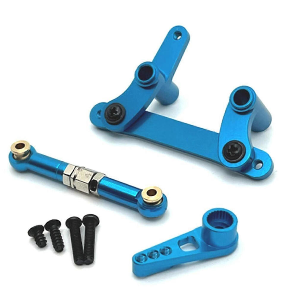 For SCY 16101 C8805 Metal Steering Assembly Servo Arm Link Rod 1/16 RC Car Upgrade Parts Accessories Blue