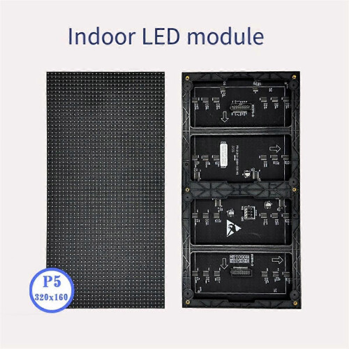 2Pcs P5 Indoor LED Screen Panel 64X32 Pixels LED Display Module 16 Scan 320X160mm Full Color LED Screen Panel 1