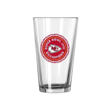 Logo Brands C4724-G16P-KC24S Kansas City Chiefs 16 oz SB 58 Champions Pint Glass
