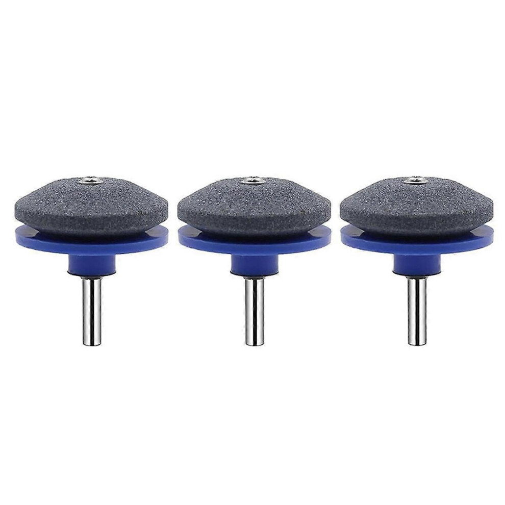 3Pcs Lawnmower Dull Blade Sharpener, Lawn Mower Blade Sharpener Tool, Universal Blade Sharpeners For Lawn Mowers, Blue