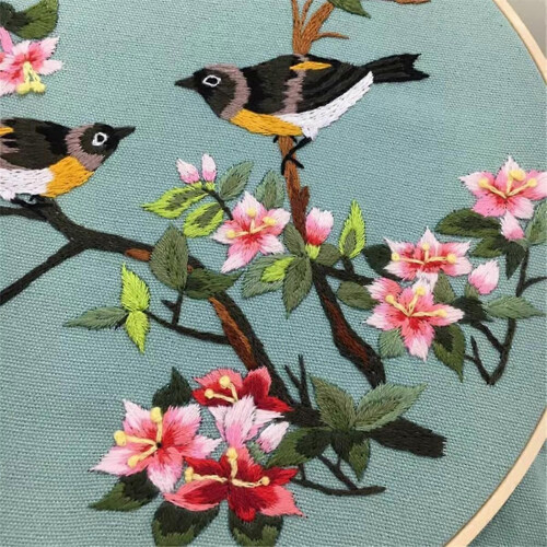3 Sets DIY Embroidery Kit for Beginners Adults, Includes Holiday Cat, Hoop, Color Threads, Tools 2