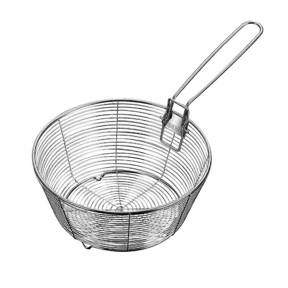 Strainer Basket Fine Mesh Non-Stick Bottom Foldable Handle Anti-Scalding Heat Resistant Rust-Proof Kitc 24Cm-image-OPC-PG9PMFQ-NEW