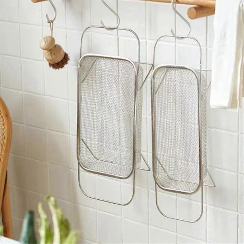 Retractable stainless steel draining basket with oval handles for vegetables and XL storage-image-OPC-PG9PNTR-NEW