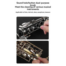 Saxophone Mouthpiece Cleaning Brush Kit Oboe Dust Bristles Cleaner Brushes for Sax Flute Trumpet Clarinet